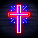 ADVPRO Shinning Cross Ultra-Bright LED Neon Sign fnu0058 - Blue & Red