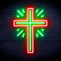 ADVPRO Shinning Cross Ultra-Bright LED Neon Sign fnu0058 - Green & Red
