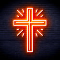 ADVPRO Shinning Cross Ultra-Bright LED Neon Sign fnu0058 - Orange