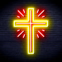ADVPRO Shinning Cross Ultra-Bright LED Neon Sign fnu0058 - Red & Yellow