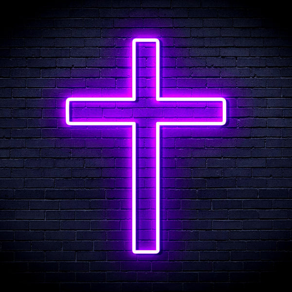 ADVPRO Cross Ultra-Bright LED Neon Sign fnu0059 - Purple