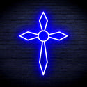 ADVPRO Holy Cross Ultra-Bright LED Neon Sign fnu0060 - Blue