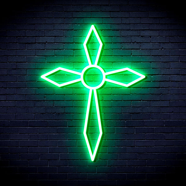 ADVPRO Holy Cross Ultra-Bright LED Neon Sign fnu0060 - Golden Yellow