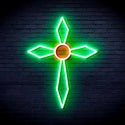 ADVPRO Holy Cross Ultra-Bright LED Neon Sign fnu0060 - Green & Red