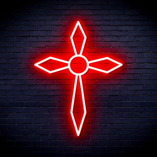 ADVPRO Holy Cross Ultra-Bright LED Neon Sign fnu0060 - Red