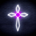 ADVPRO Holy Cross Ultra-Bright LED Neon Sign fnu0060 - White & Purple