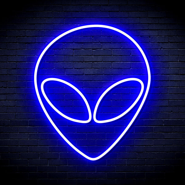 ADVPRO Alien Face Ultra-Bright LED Neon Sign fnu0061 - Blue