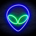 ADVPRO Alien Face Ultra-Bright LED Neon Sign fnu0061 - Green & Blue