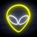 ADVPRO Alien Face Ultra-Bright LED Neon Sign fnu0061 - White & Yellow