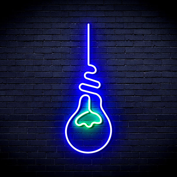 ADVPRO Light Bulb Ultra-Bright LED Neon Sign fnu0064 - Green & Blue