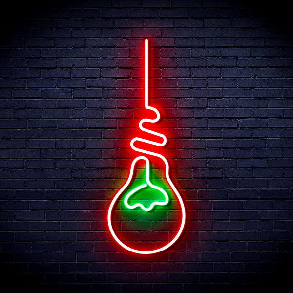 ADVPRO Light Bulb Ultra-Bright LED Neon Sign fnu0064 - Green & Red