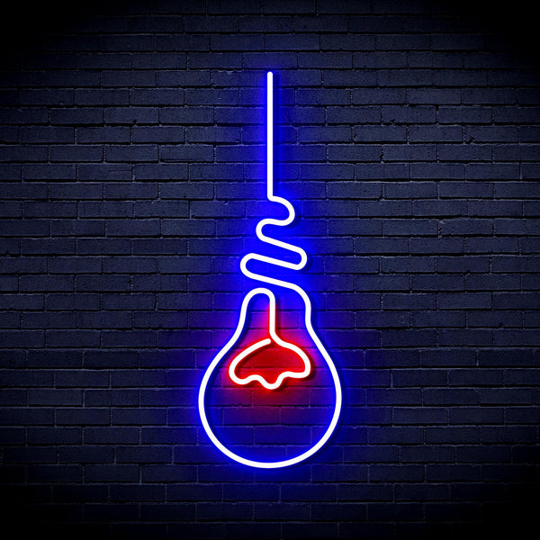 ADVPRO Light Bulb Ultra-Bright LED Neon Sign fnu0064 - Red & Blue