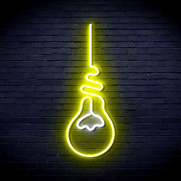 ADVPRO Light Bulb Ultra-Bright LED Neon Sign fnu0064 - White & Yellow