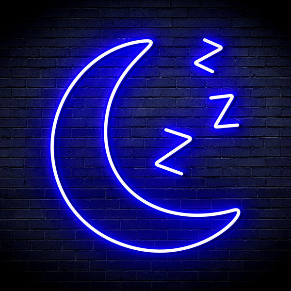 ADVPRO Sleepy Moon Ultra-Bright LED Neon Sign fnu0065 - Blue