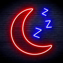 ADVPRO Sleepy Moon Ultra-Bright LED Neon Sign fnu0065 - Blue & Red