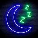 ADVPRO Sleepy Moon Ultra-Bright LED Neon Sign fnu0065 - Green & Blue