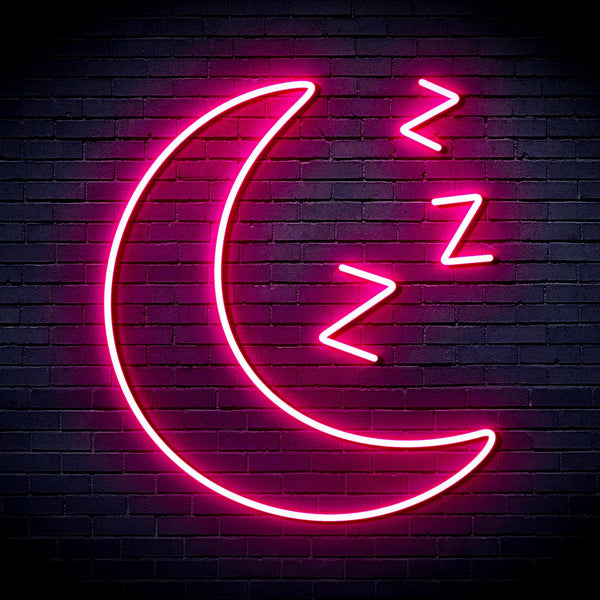 ADVPRO Sleepy Moon Ultra-Bright LED Neon Sign fnu0065 - Pink