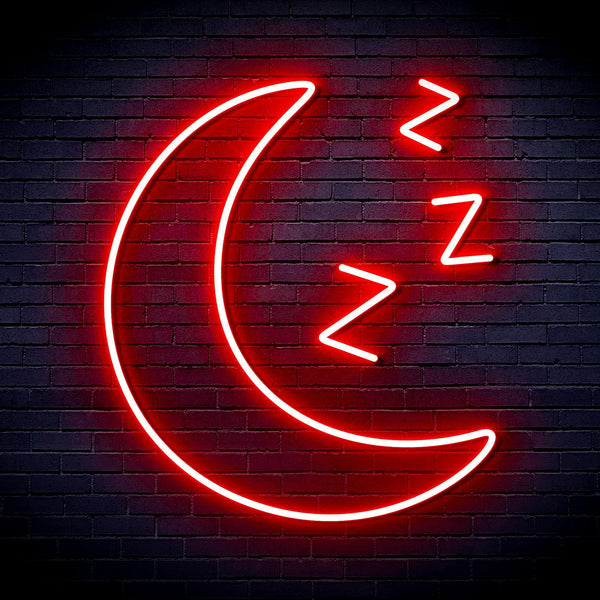 ADVPRO Sleepy Moon Ultra-Bright LED Neon Sign fnu0065 - Red