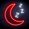 ADVPRO Sleepy Moon Ultra-Bright LED Neon Sign fnu0065 - White & Red