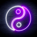 ADVPRO Tai Chi Symbol Ultra-Bright LED Neon Sign fnu0066 - White & Purple
