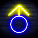 ADVPRO Male Symbol Ultra-Bright LED Neon Sign fnu0068 - Blue & Yellow