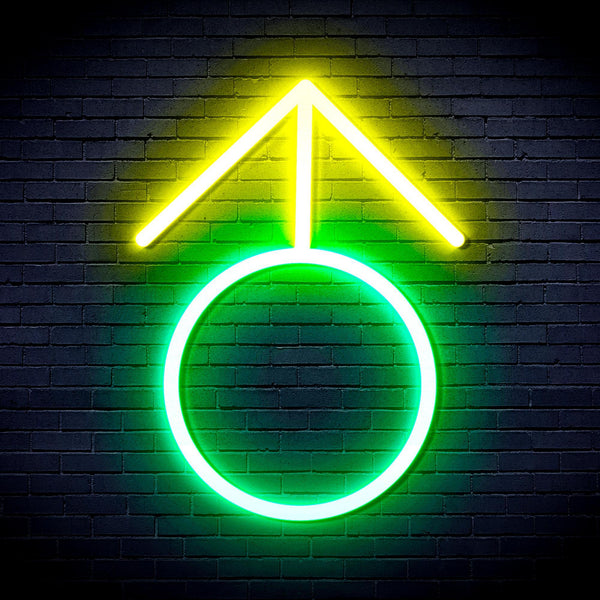 ADVPRO Male Symbol Ultra-Bright LED Neon Sign fnu0068 - Green & Yellow