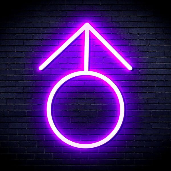 ADVPRO Male Symbol Ultra-Bright LED Neon Sign fnu0068 - Purple