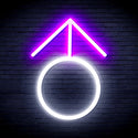 ADVPRO Male Symbol Ultra-Bright LED Neon Sign fnu0068 - White & Purple
