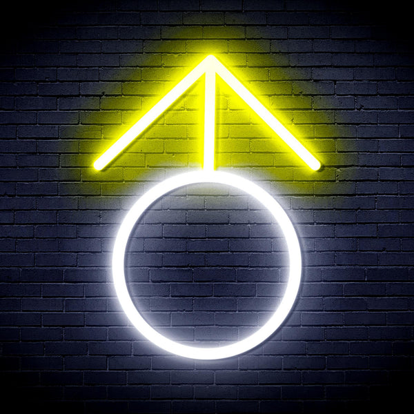 ADVPRO Male Symbol Ultra-Bright LED Neon Sign fnu0068 - White & Yellow