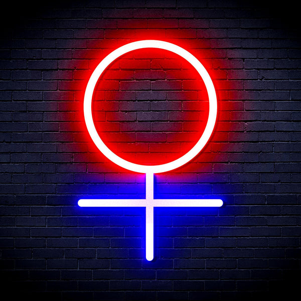 ADVPRO Female Symbol Ultra-Bright LED Neon Sign fnu0069 - Blue & Red