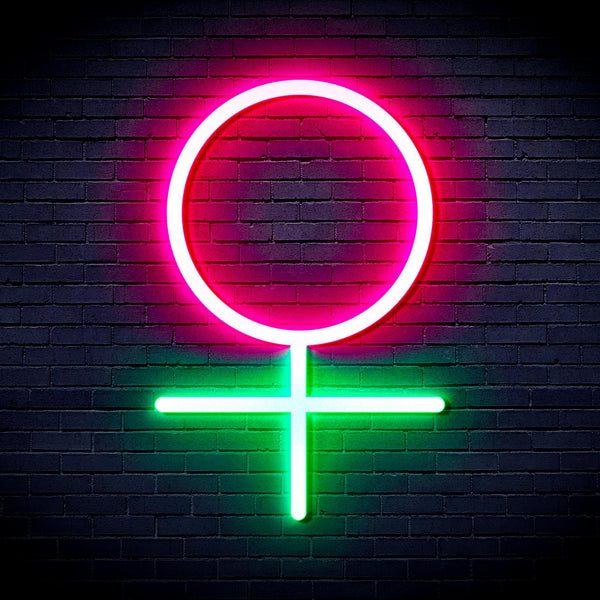 ADVPRO Female Symbol Ultra-Bright LED Neon Sign fnu0069 - Green & Pink