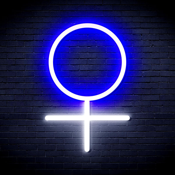 ADVPRO Female Symbol Ultra-Bright LED Neon Sign fnu0069 - White & Blue