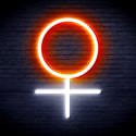 ADVPRO Female Symbol Ultra-Bright LED Neon Sign fnu0069 - White & Orange