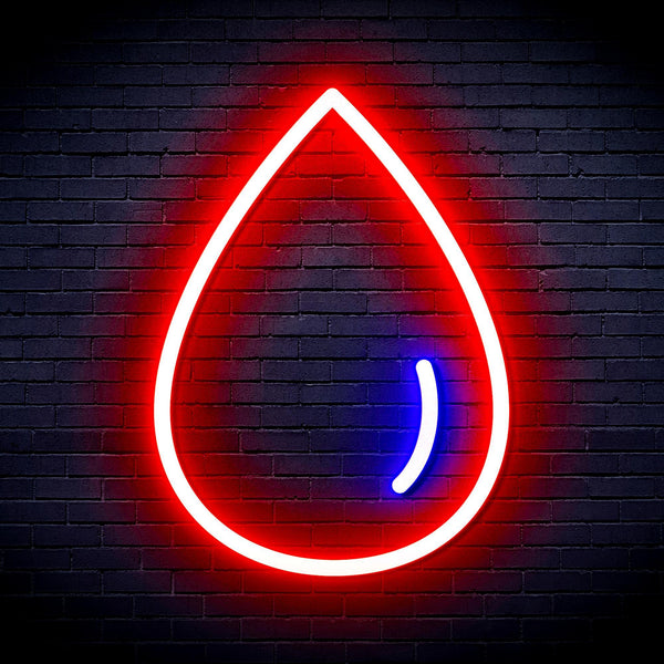 ADVPRO Water Droplet Ultra-Bright LED Neon Sign fnu0070 - Blue & Red