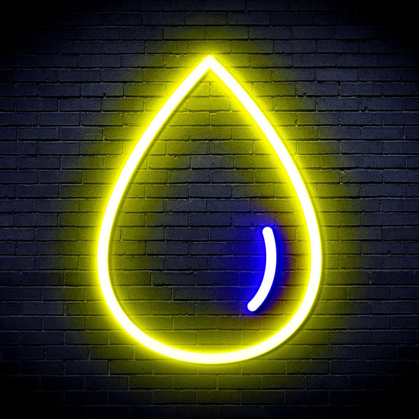ADVPRO Water Droplet Ultra-Bright LED Neon Sign fnu0070 - Blue & Yellow
