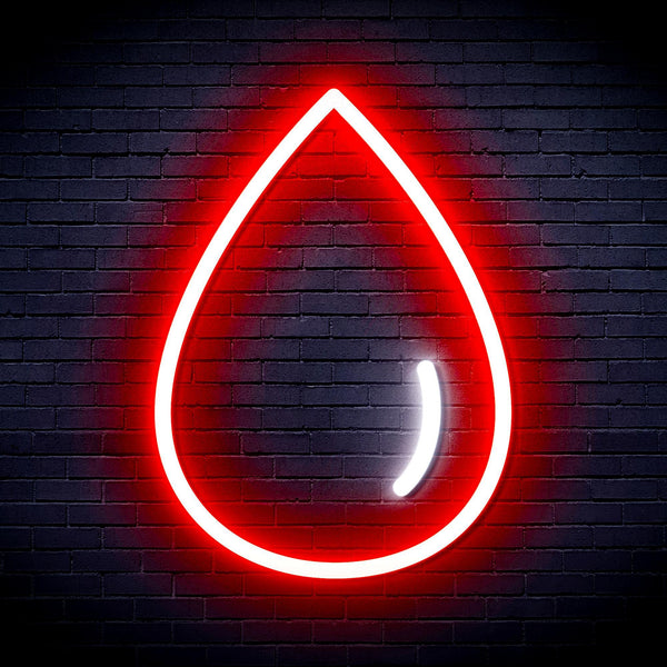 ADVPRO Water Droplet Ultra-Bright LED Neon Sign fnu0070 - White & Red