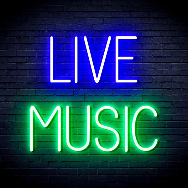 ADVPRO Live Music Ultra-Bright LED Neon Sign fnu0071 - Green & Blue