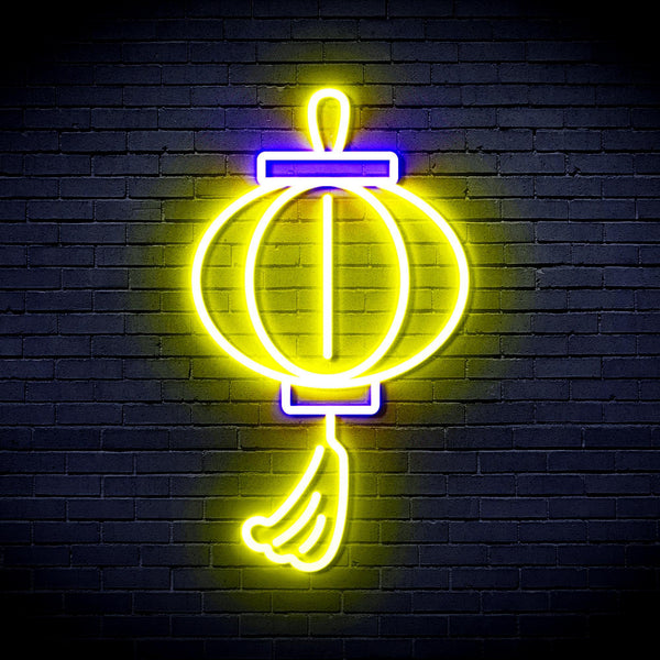 ADVPRO Lantern Ultra-Bright LED Neon Sign fnu0072 - Blue & Yellow