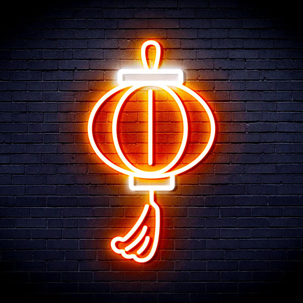 ADVPRO Lantern Ultra-Bright LED Neon Sign fnu0072 - White & Orange
