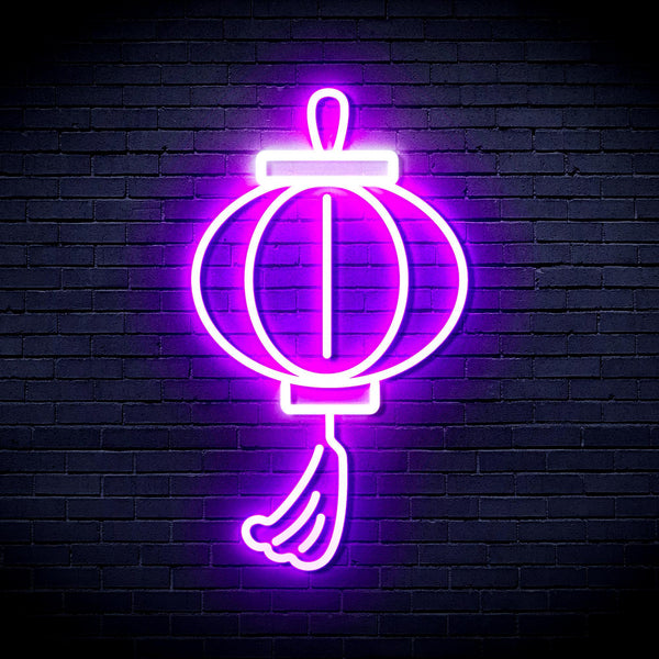 ADVPRO Lantern Ultra-Bright LED Neon Sign fnu0072 - White & Purple