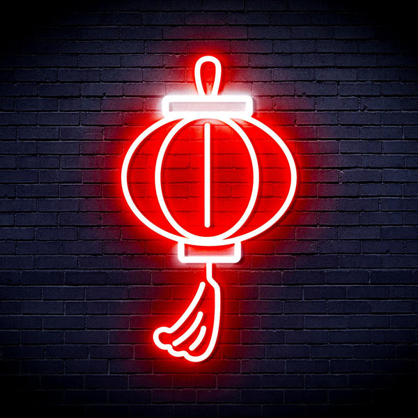 ADVPRO Lantern Ultra-Bright LED Neon Sign fnu0072 - White & Red