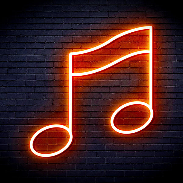 ADVPRO Musical Note Ultra-Bright LED Neon Sign fnu0075 - Orange