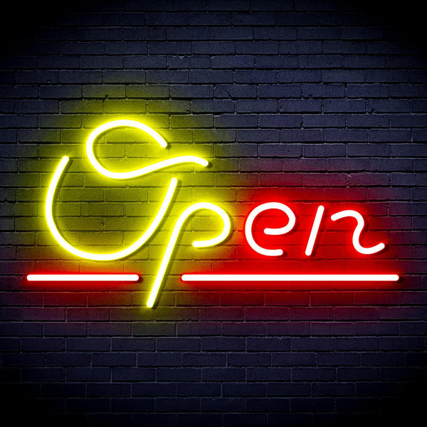 ADVPRO Open Sign Ultra-Bright LED Neon Sign fnu0078 - Red & Yellow