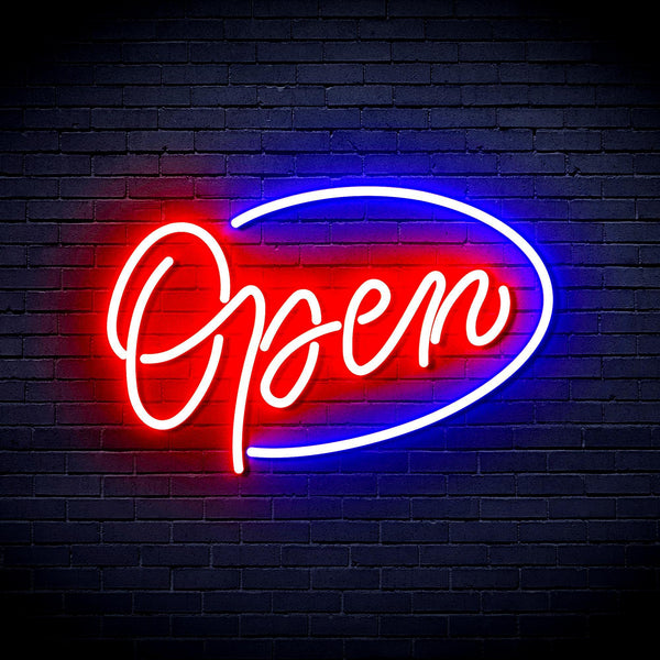 ADVPRO Open Sign Ultra-Bright LED Neon Sign fnu0079 - Blue & Red