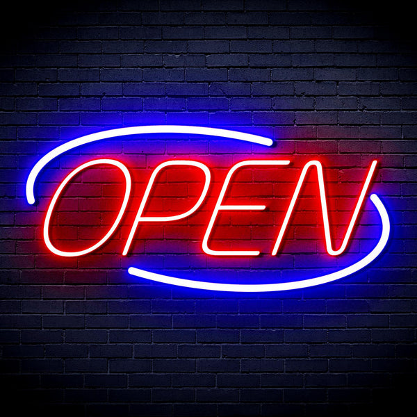 ADVPRO Open Sign Ultra-Bright LED Neon Sign fnu0080 - Blue & Red