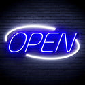 ADVPRO Open Sign Ultra-Bright LED Neon Sign fnu0080 - White & Blue