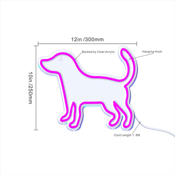 ADVPRO Dog Ultra-Bright LED Neon Sign fnu0081 - Size