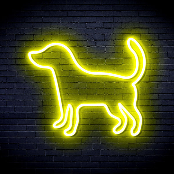 ADVPRO Dog Ultra-Bright LED Neon Sign fnu0081 - Yellow