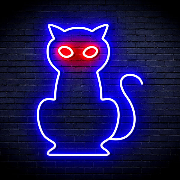 ADVPRO Cat Ultra-Bright LED Neon Sign fnu0084 - Red & Blue