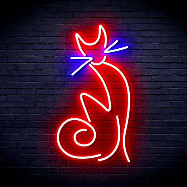 ADVPRO Cat Ultra-Bright LED Neon Sign fnu0086 - Blue & Red